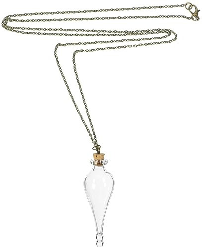 VILLCASE Miniflaschen Mit Kette Urnenhalskette Felix Felicis Flaschen Mini-gläser Mit Kette Wunschflaschen Halskette Mini-verschlussflaschen Krug Dekoratives Gefäß Strassenfotografie Glas