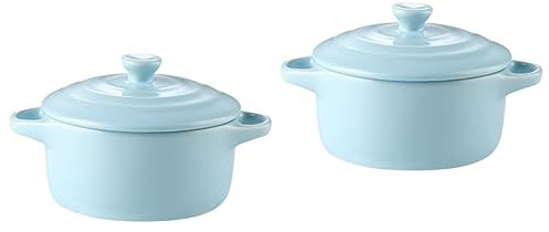 Gadpiparty 2 Stk Eintopf Aus Keramik Auflauf Französische Zwiebelsuppe Topf Suppenbehälter Aus Keramik Suppenschüssel Mit Deckel Suppe Nudeltopf Dampfende Tasse Verbrühungsschutz Container