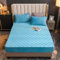 HAIBA bettlaken Gesteppte tagesdecke spannbettlaken Blauer See 160X200cm+30cm Winter extra warm Plüsch kuschelige Premium Cashmere Touch Bettlaken Fleece Betttuch