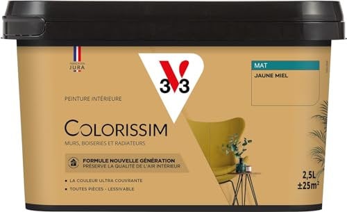 V33 Peinture multi-supports Colorissim® Jaune miel Mat 2,5L