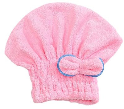 LQQDREX Mikrofaser-Haartrocknungskappe, Haartrockentuch, weich, saugfähig, schnell trocknende Kappe, saugfähige Haarkappe, Schleifen-Haarkappe, trockenes Haartuch, Wickelkappe für Frauen und Mädchen