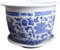 BESPORTBLE Macetero De Porcelana Azul y Blanca Macetas De Cerámica Macetas De Orquídeas para Macetas Exterior Grandes Macetero De Cerámica para Orquídeas Maceta De Bonsái Interior
