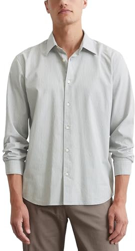 Marc O'Polo Herren Hemd aus Bio-Baumwolle Langarm, Mehrfarbig (Multi/Meltwater), XL