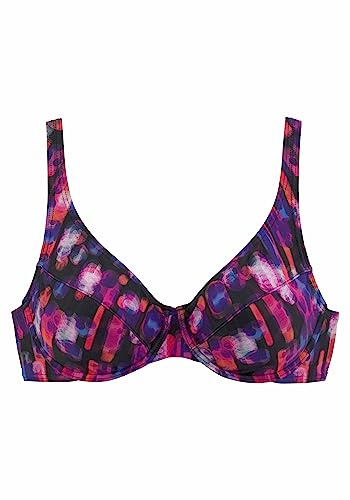 Lascana Damen Bügel-Bikini-Top modisches Design, die Miederverstärkung im Cup, guter Halt, verstellbare Träger