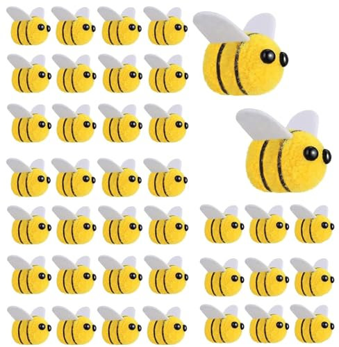 WFRGOPZI 40 Stück Bienen Deko, Biene Deko, Biene Deko, Biene Kuscheltier, Deko Bienen, Kann Alle Ihre Bedürfnisse Für DIY-Girlanden Deko Bienen Stirnbänder Haarspangen Partydekoratione