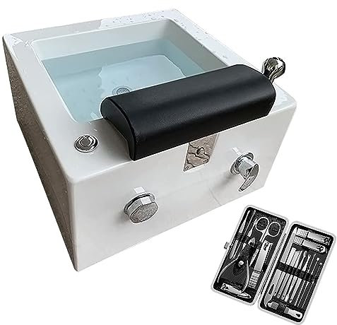 Pedicure Bowl with Pedicure Tool - Portable Foot Bath Tub for Spa at Home or Salon, Relaxation and Pampering Experience in Acrylic Chair