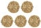 sourcing map 5 Pcs Wicker Rattan Balls 3 Inch Rattan Decorative Balls Vase Fillers for Wedding Party Centerpiece Bowls Home Decoration Gold