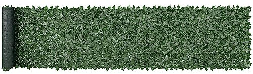 VEVOR JNF009 1 x 5m Artificial Green Wall Screen, Greenery Ivy Fence with Mesh Cloth Backing and Strengthened Joint, Faux Hedges Vine Leaf Decoration for Outdoor Garden, Yard, Balcony, 39x198
