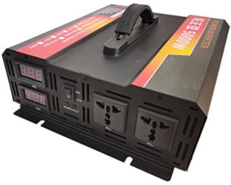 Onduleur haute puissance 5000 W, convertisseur de tension à onde sinusoïdale pure, 12 V, 24 V à 220 V, onduleur solaire pour voiture et maison avec climatiseur,12V