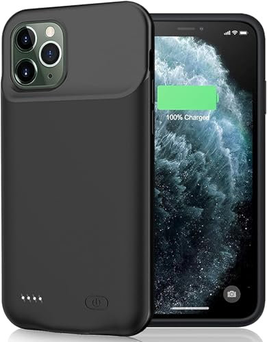 Battery Case for iPhone 11 Pro, [3000mAh] Protective Portable Charging Case Rechargeable Extended Battery Pack Charger Case for Apple iPhone 11 Pro(5.8 inch) Backup Power Bank Cover - Black