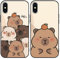 Yimctoie [2 Stück Anime Handyhülle für Apple iPhone X/XS 5.8 Hülle, Schutzhülle mit Aesthetic Capybara Muster Cover Niedlich Cartoon Weich TPU Silikon Stoßfest Kratzfest Case, Funny