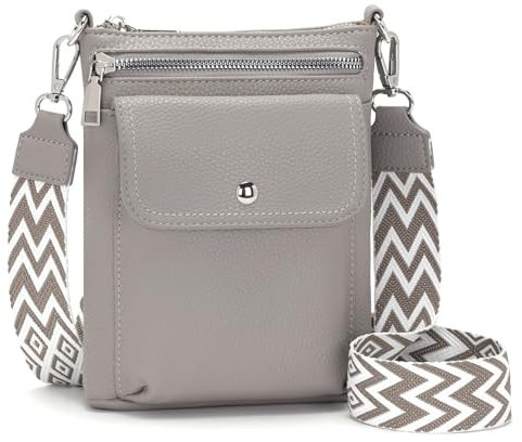Atgbiem 2025 Umhängetasche Damen Klein Handytasche Zum Umhängen Kleine Handtasche Damen Crossbody Bag Grau Geschenke für Frauen