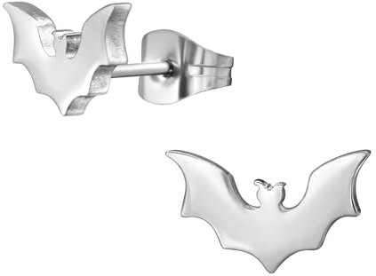 Monkimau Fledermaus Kinder Ohrringe Chirurgenstahl | Edelstahl Hypoallergen Kinderohrringe | Mädchen Schmuck Geschenk Geschenkidee