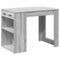 Genérico Wenjingqi 858691 Schreibtisch mit Schublade, EST Sperrholz, Grau Sonoma, Grau