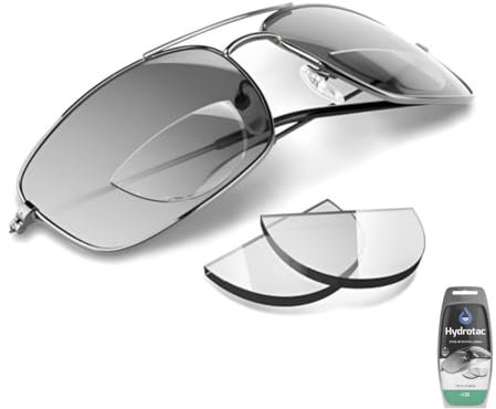 Inland UK +1.50 Hydrotac Stick-On Bifocal Reading Lenses, +1.50 Magnification, Universal Fit for All Eyewear