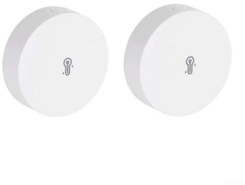 UTTASU Sensor de temperatura y humedad interior hecho en Suiza para ZigBee con función de alarma para ecosistema doméstico compatible con Alexa, alta medición, almacenamiento en la nube, batería larga
