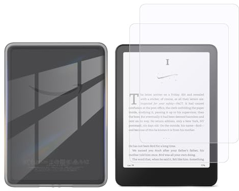 Pidynx Colorsoft - Kit di protezione per Kindle Paperwhite 12° e pellicola protettiva per lo schermo, con 2 pellicole proteggi schermo in vetro temperato, 7, slim fit, antigraffio