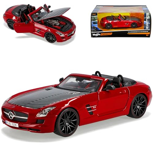 Mercedes-B SLS AMG R197 Roadster Tuning Rot 2009-2014 1/24 Modell Auto