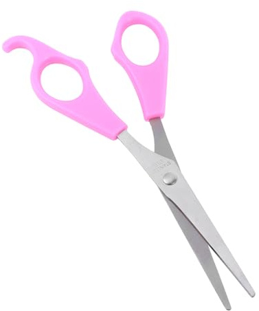 HONMEET Friseurschere in Rosa aus Edelstahl und Kunststoff mit Matter Oberfläche zum Präzisen Haarschneiden und Ausdünnen im Barbier- und Haarstylingbereich