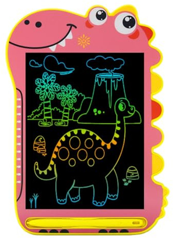 Puthernm Red Cartoon Dinosaur LCD Writing Board Drawing Board Children'S Graffiti Sketch Handwriting Blackboard