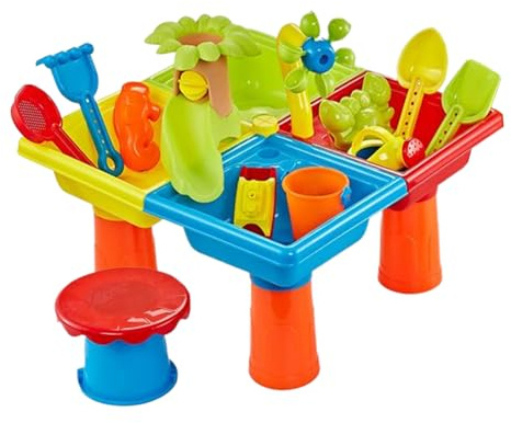 Sandwassertisch für Kinder – Outdoor-Spieltisch für sensorische Aktivitäten, Planschbecken-Spielcenter, Sommergarten-Hinterhofspielzeug | Kinder Mädchen Wasser Spielen Sand Spielen Po
