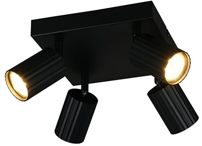 Trio Leuchten Strahler Soka 867730432, Metall Schwarz matt, exklusive 4x GU10