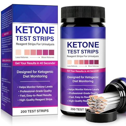 Bandes de test Keton pour auto-test, bandelettes de test d'urine, résultat en 40 secondes, échelle de couleurs claire, pour la maison et les déplacements