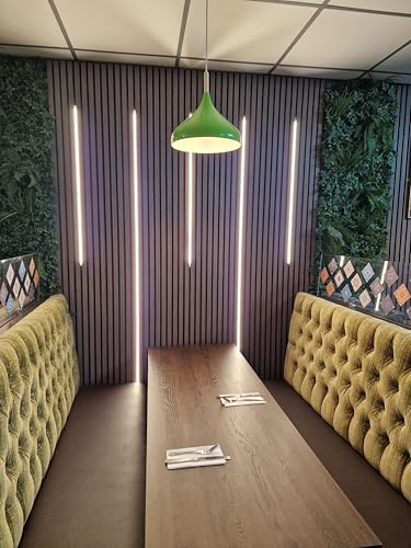 6 Pcs Acoustic Wall Panel LED Strips | Lights | Warm and Cool White, Easy to Install | Plug & Activate | Custom Sizes (2X 60cm, 2X 90cm, 2X 150cm)