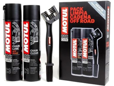 Schmiermittel für Motorrad Off Road Chain Clean C1+C3 Chain Lube Off Road + Bürste