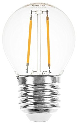 NCC-Licht LED Lampe P45 Tropfen E27 1W Extra Warmweiß 2200K | Filamentlampe aus klarem Glas, ersetzt 10W Glühlampe mit E27-Sockel, gemütliches Licht ideal für Wohnbereiche