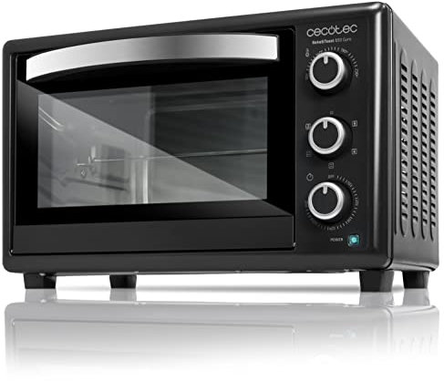 Cecotec Four à convection électrique multifonction Bake & Toast 650 Gyro. Avec rustidor. Idéal pour les pizzas. Cuisine à convection, Capacité de 30 litres et double porte vitrée. 1500 W.