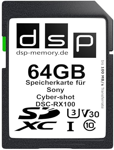 64GB Professional V30 Speicherkarte für Sony Cyber-Shot DSC-RX100 Digitalkamera