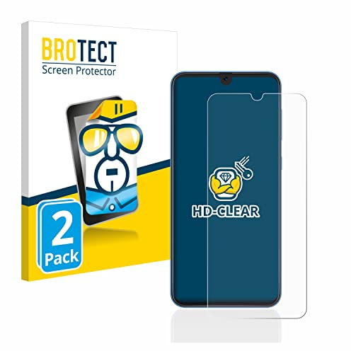 BROTECT Schutzfolie für Samsung Galaxy A50 | 2 Stück Transparenter Displayschutz Made in Germany Klare Displayschutz-Folie Clear Einfache Montage Case-Friendly