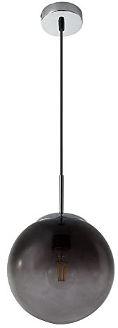 etc-shop Design Pendel Decken Leuchte Schlaf Zimmer Glas Hänge Kugel Leuchte im Set inkl. LED Leuchtmittel