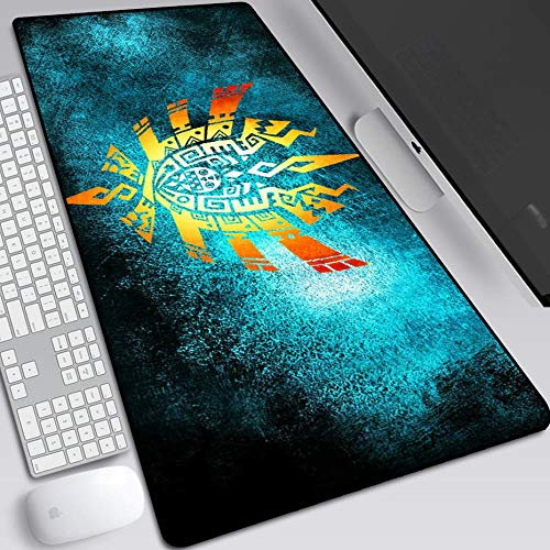 Mauspad Monster Hunter 900X400mm Mauspad, Speed Gaming Mousepad, Extended XXL großes Mousemat mit 3mm starker Basis, für Notebooks, PC, E