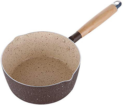 DCGSADFW Tower Pan, Cermet, Forged Aluminum, Easy-to-clean Non-stick Ceramic Coating, Graphite, 18cm Mini Japanese Maifanite Milk Pan, Non-stick Pan, Multi-purpose Pan