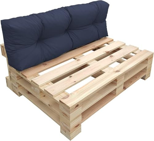 chilly pilley Palettenkissen Wasserdicht Palettenauflage Palettenpolster Palettenmöbel Gartenkissen Wasserfest Wasserabweisend viele Größen und Farben (Rückenkissen 120 x 40. Dunkelblau)