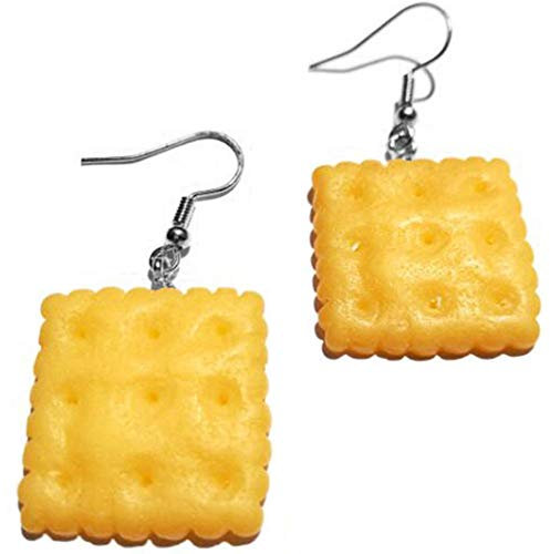 Zonfer 1pair Keks Ohrringe, Quadrat Plätzchen-ohrring Für Frauen-mädchen