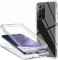 Movilshop Coque 360 [Samsung Galaxy Note 20 5G] PC + TPU Coque double face 360 en silicone avant + arrière rigide silicone renforcé transparent pour smartphone