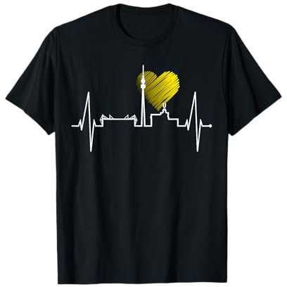 Dortmund Herzschlag Skyline Puls Ruhrpott Stadion Dortmunder T-Shirt