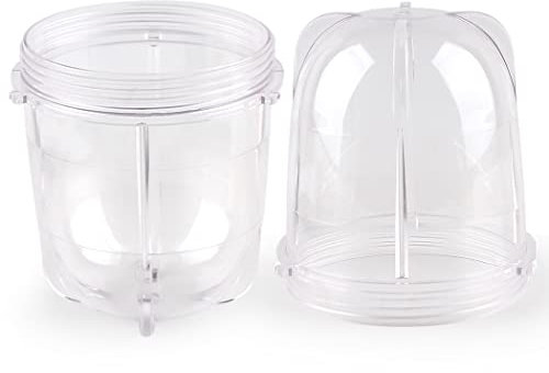 Veterger Replacement Parts Short Cups,Compatible with Original Magic Bullet Blender Juicer MB1001 250W (2 Pack)