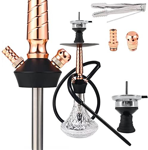 RMAN Cachimba Shisha 50 cm Grande Cachimba Hookah con Manguera Shisha Cachimba Completa con con Accesorios Incluyendo Cazoleta de Cristal, Pinza de Carbon