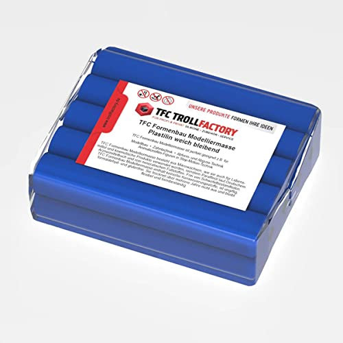 TFC Formenbau Modelliermasse dunkelblau Plastilin weich bleibend schwefelfrei - Größe: 5kg (5x1000g)