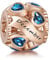 NINGAN December Birthstone Charms Rose Gold 925 Sterling Silver Love Heart Bead for Charm Bracelets and Necklaces with 5A Cubic Zirconia, Birthday Gifts