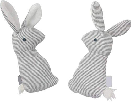 Plüsch Hasenpuppe mit Rassel Glocke Süße weiche Kuscheltiere Hasenpuppe Baby Glocke Hand Stick Eingebaute Rasseln Entzückendes Plüsch Baby Spielzeug Sehr praktisch und beliebt