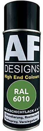 Alex Flittner Designs Peinture antirouille 4 en 1 RAL 6010 - Vert gazon - Spray de protection contre la rouille
