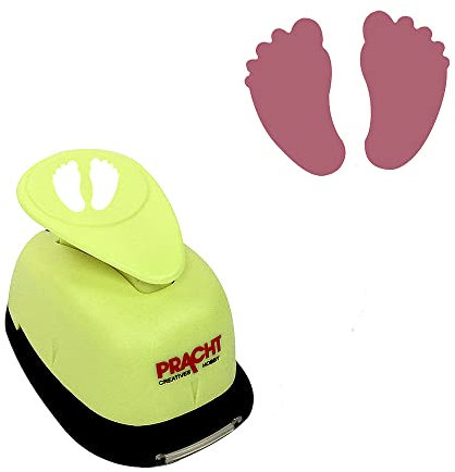 Pracht Creatives Hobby Motivstanzer Jumbostanzer Babyfüsse 25 mm Motivlocher, Papierstanzer