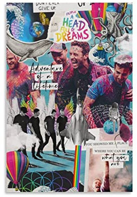 TSALF Foto Auf Leinwand Kein Rahmen Coldplay drucken Bilderbilder für Wohnzimmer Schlafzimmer Dekoration 60x90cm