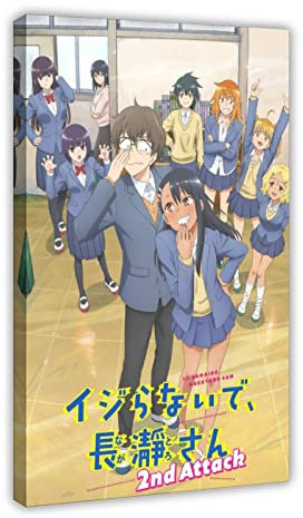 KOURT Don't Toy with Me, Miss Nagatoro 2nd Attack Anime Leinwand Poster Schlafzimmer Dekor Sport Landschaft Büro Zimmer Dekor Geschenkrahmen 50 x 75 cm
