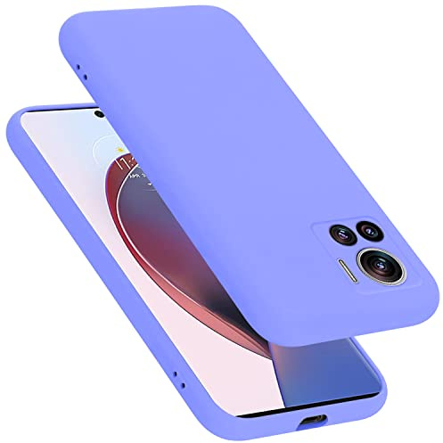 Cadorabo Hülle kompatibel mit Motorola Edge 30 Ultra/Moto X30 PRO Hülle Silikon Handyhülle für Edge 30 Ultra/Moto X30 PRO Case aus flüssigem Silikon- dünne TPU Schutzhülle - Liquid HELL LILA